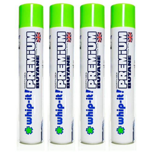 Whip-It! Premium Butane Can 420ml (4 Pack) Virtually Zero Impurities in Supply Syndicate Packaging