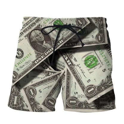 Men's Trendy Retro 3D Coin Beach Pants