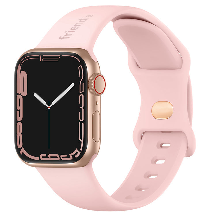 Silicone Sports Band Rose Gold with Gold Pin - The Noosa Small - Compatible with Apple Watch Size 38mm to 41mm-0