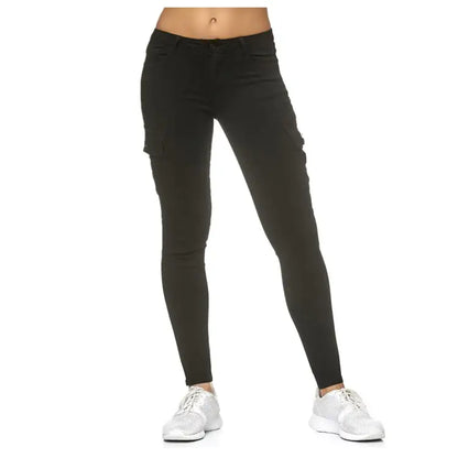 Women's Skinny Pants with 3D Side Pockets