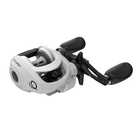 Accurist Baitcast Fishing Reel, Size 100 Reel, Left-Hand Retrieve, White