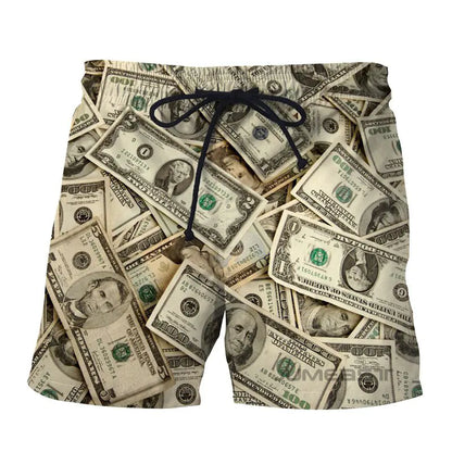 Men's Trendy Retro 3D Coin Beach Pants
