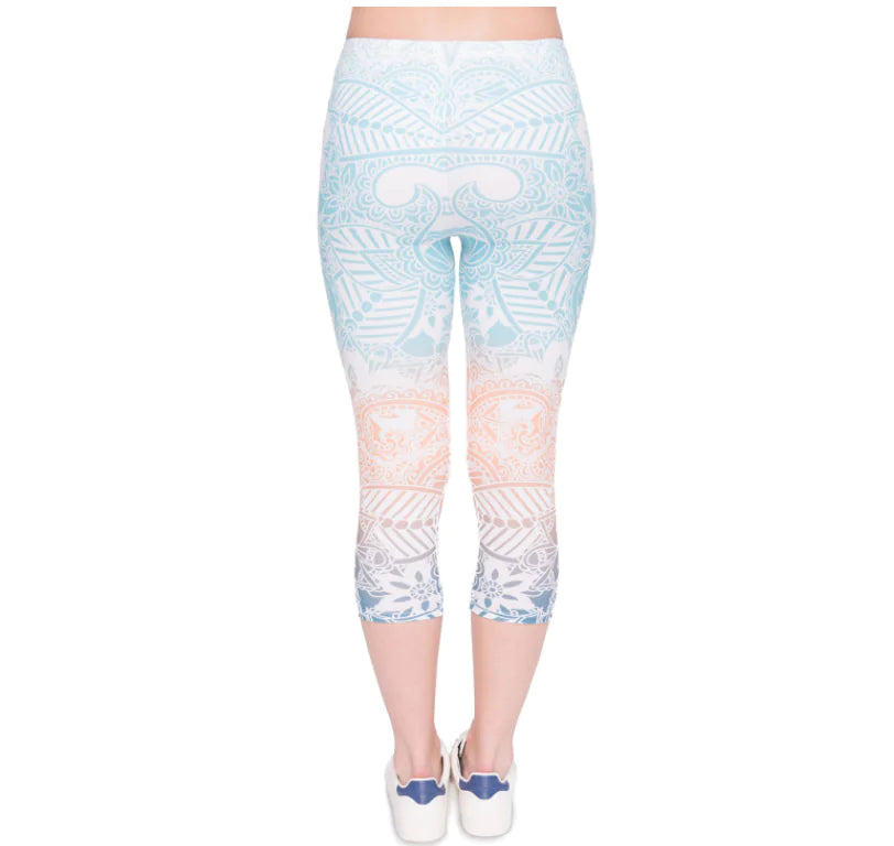 3D Digital Print Women's Capri Leggings