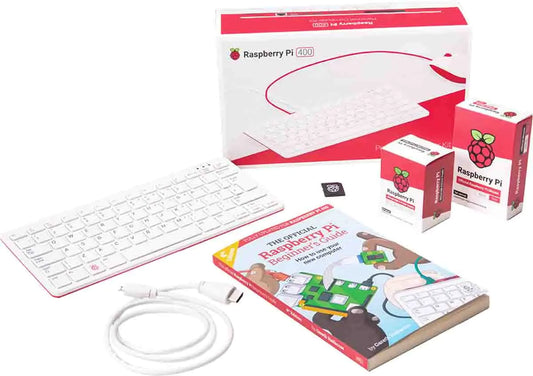 Raspberry Pi 400 Computer Kit US Keyboard Layout - 16 GB W125890265 (US Keyboard Layout - 16 GB microSD-Kort 1 m mikro-HDMI til HDMI A-Kabel -)