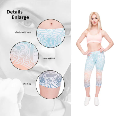 3D Digital Print Women's Capri Leggings