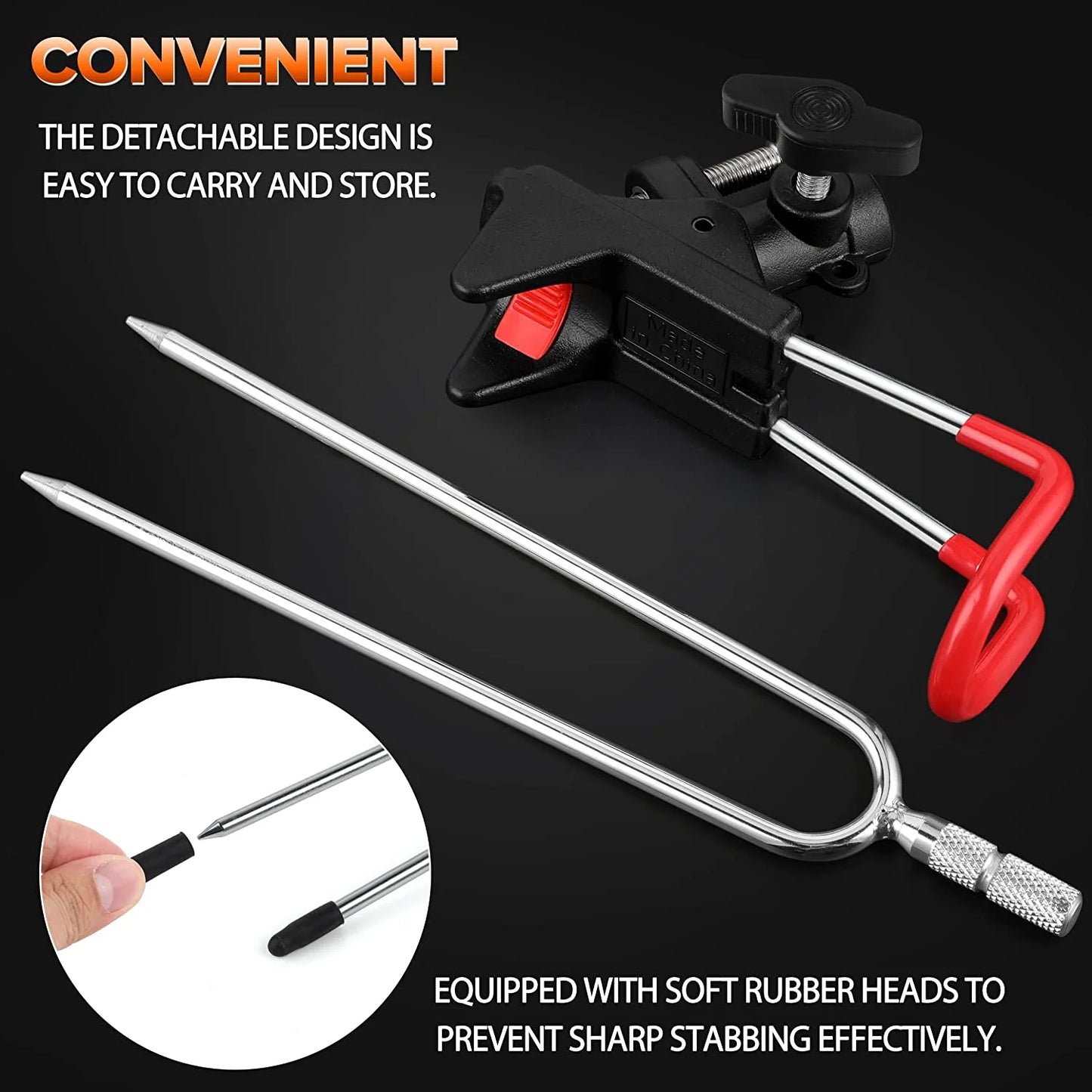 Fishing Rod Holders for Bank Fishing, Upgraded Fishing Pole Holders for Ground, 360 Degree Adjustable Fishing Pole Stand, Fishing Gear, Fishing Gifts for Men, 2 Pack