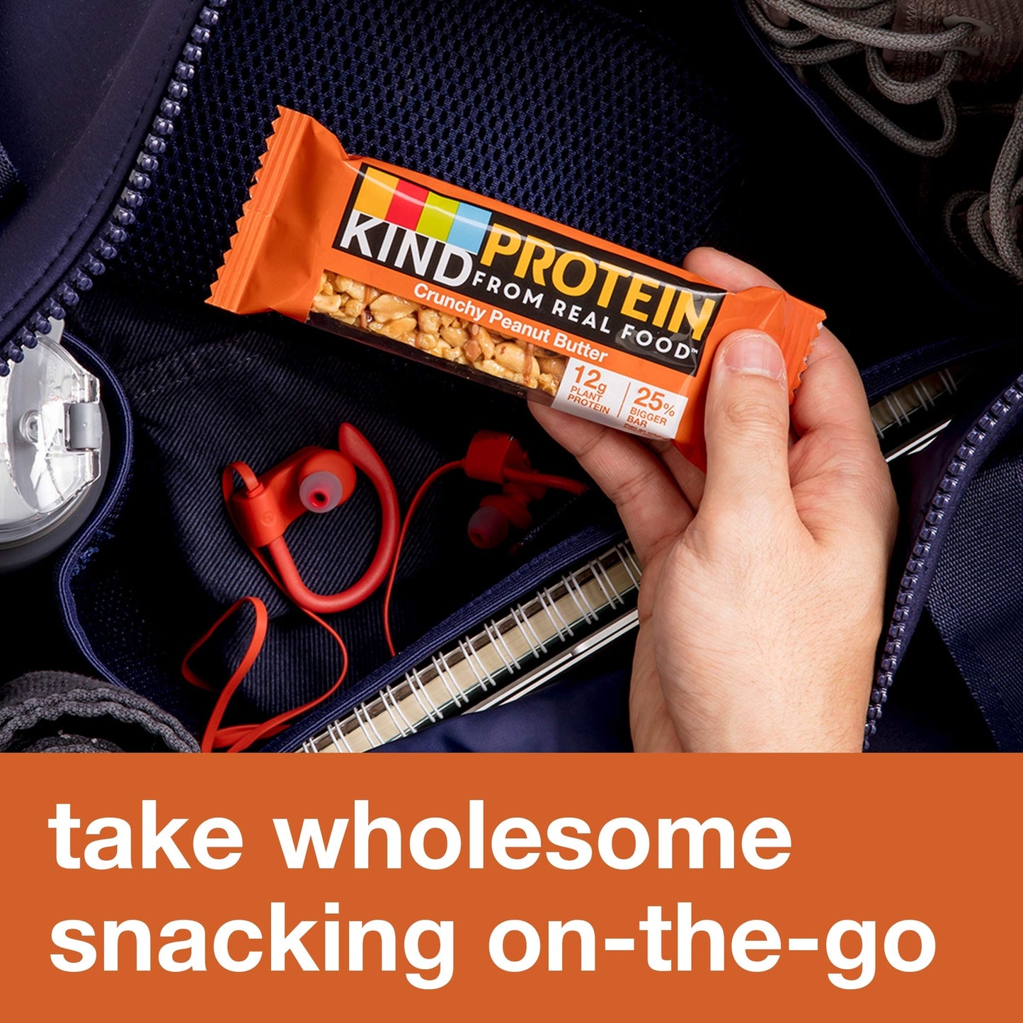 KIND Protein Bars Crunchy Peanut Butter 12 Count Gluten Free Plant Protein