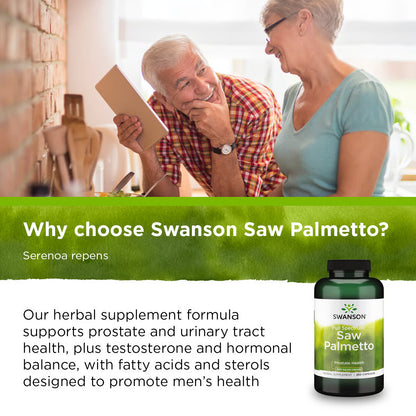 Swanson Full Spectrum Saw Palmetto, Supports Prostate Health, 540 Mg, 250 Caps