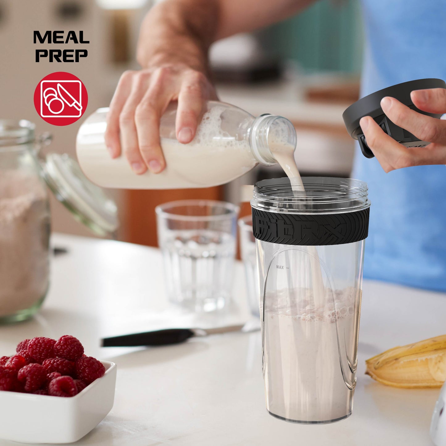 Sport Shaker Bottle, Portable Protein Shaker Bottle Cup, 28Oz.