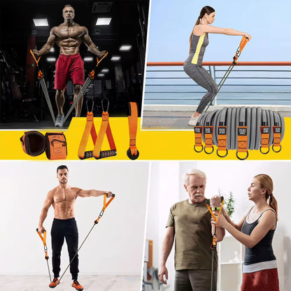 Resistance Bands Exercise Bands Heavy Duty Workout Bands with Handles Weight Bands Multi-Function for Yoga Home Workouts