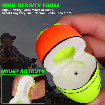 Luminous Fish Floats Rocket Shape 2Pcs with 6 Size -High Density Foam Material for 30-100G Buoyancy Fishing Gear ﻿