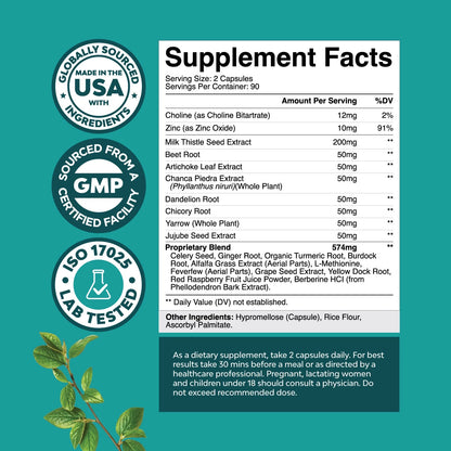 Liver Cleanse Detox & Repair, Liver Support Supplement with Milk Thistle, 180 Capsules