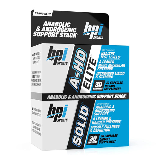 A-HD Elite/Solid Anabolic Testosterone Support Formula, 60 Caps