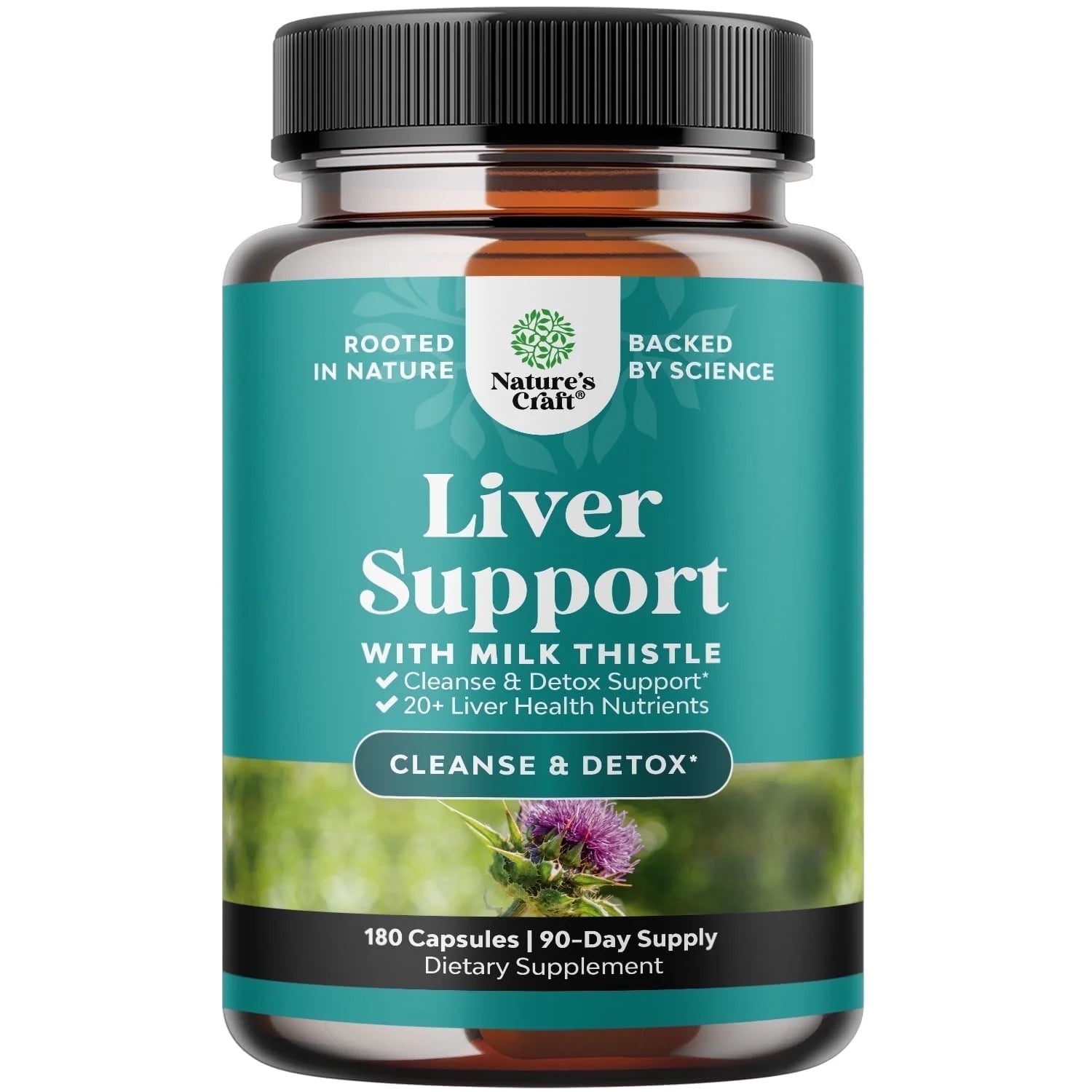 Liver Cleanse Detox & Repair, Liver Support Supplement with Milk Thistle, 180 Capsules