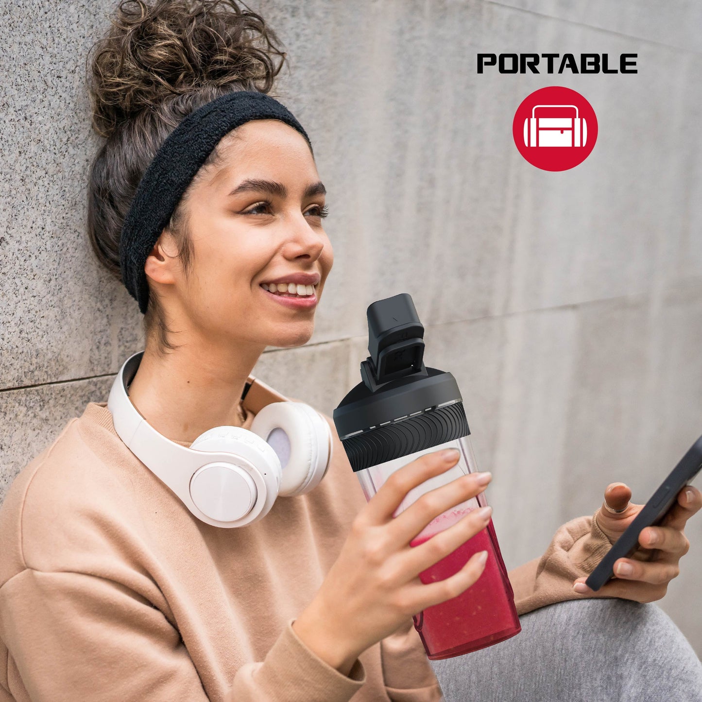 Sport Shaker Bottle, Portable Protein Shaker Bottle Cup, 28Oz.