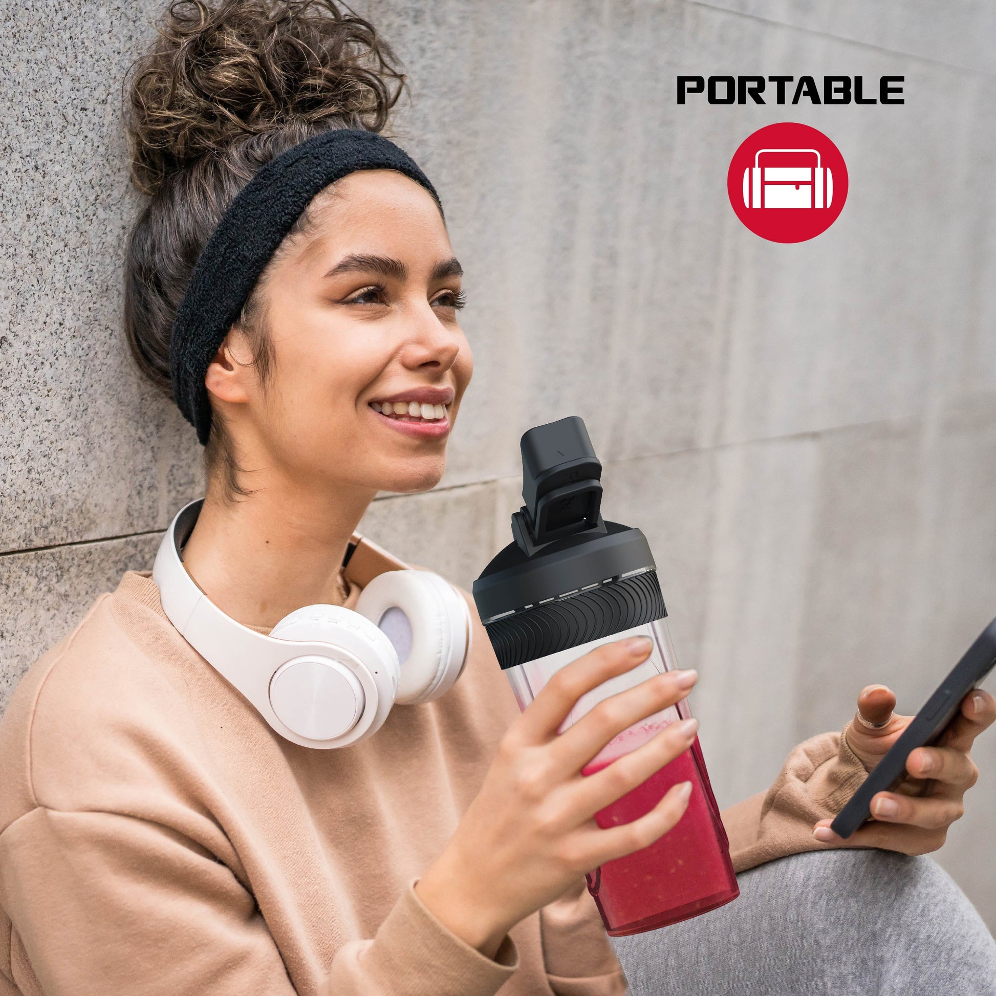 Sport Shaker Bottle, Portable Protein Shaker Bottle Cup, 28Oz.