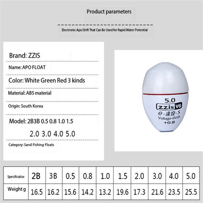 1 Set of ZZIS-V6 Zhongtong anti Collision Jidiao Apo Electronic Night Light Float anti Collision Long Throw Wave Float Fishing