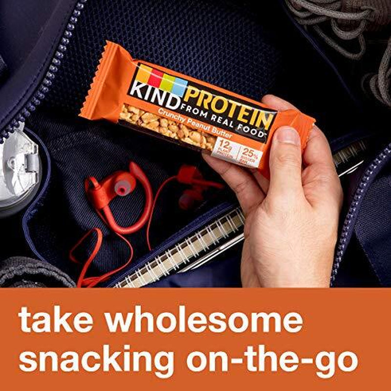 KIND Protein Bars Crunchy Peanut Butter 12 Count Gluten Free Plant Protein