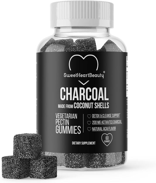 Activated Charcoal Gummies - Natural Coconut Shell Charcoal Gummy Supplements Fo