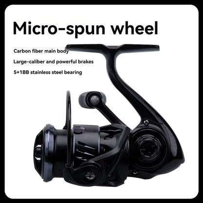 Ac39-Waterproof 1000S Ultra Light Mini Spinning Reel, Carbon Fiber - Anti-Rust, Low Inertia Rotor for Efficient Fishing