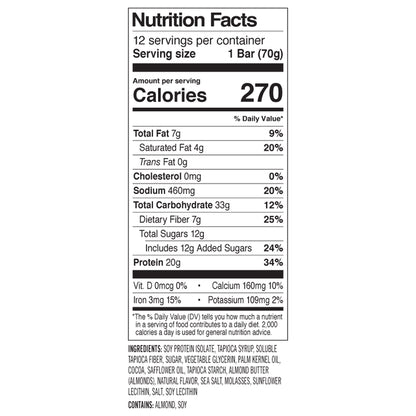 - PROTEIN Bar, Sea Salt Caramel, 20G Plant-Based Protein, 12 Count