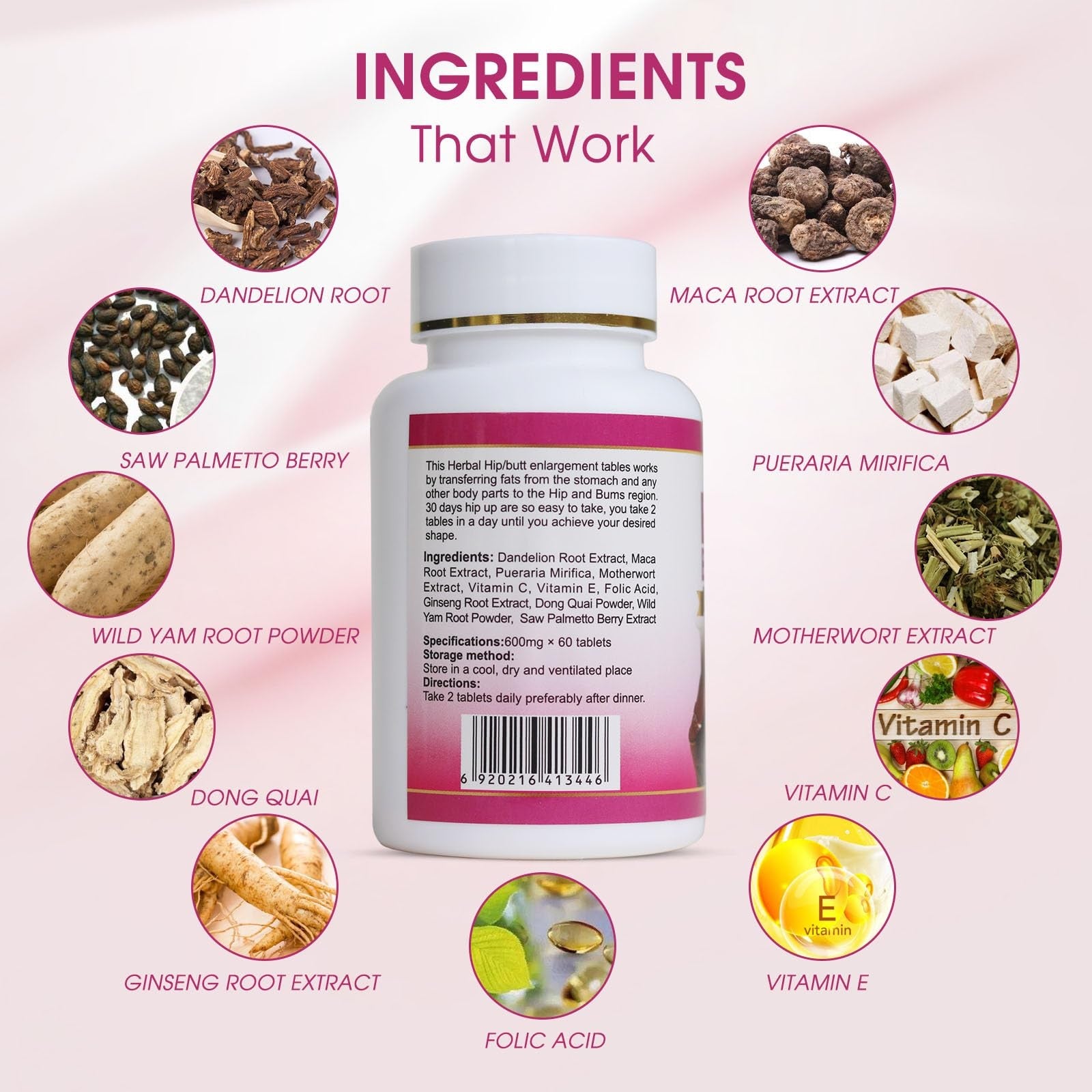 Butt Booster Pills, Mention Buttocks Herbal Supplements, Plump HIPS Enhanceme...