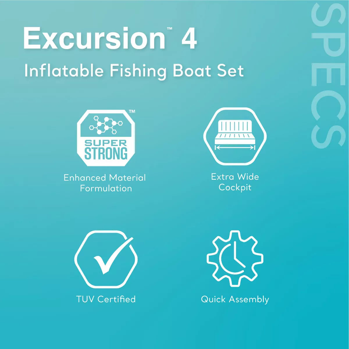 Intex Excursion Inflatable Water Fishing River Boat Raft Set with Oars