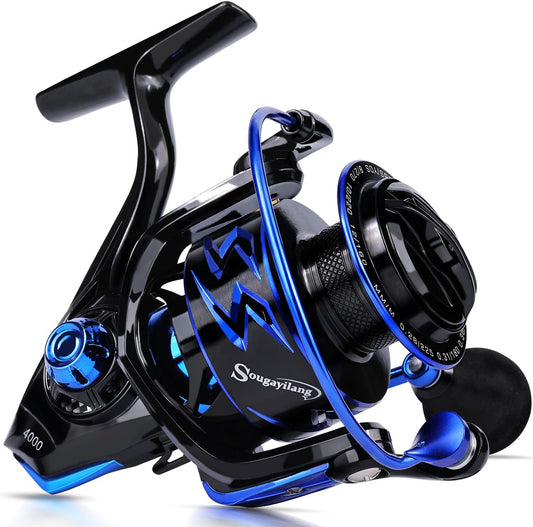 Spinning Reels Ultra-Weight, 6.2: 1 High Speed ​​Gear Ratio, Metal Frame and Rotor, 12 + 1 Shielded BB, Smooth Powerful Freshwater and Saltwater Spinning Fishing Reel