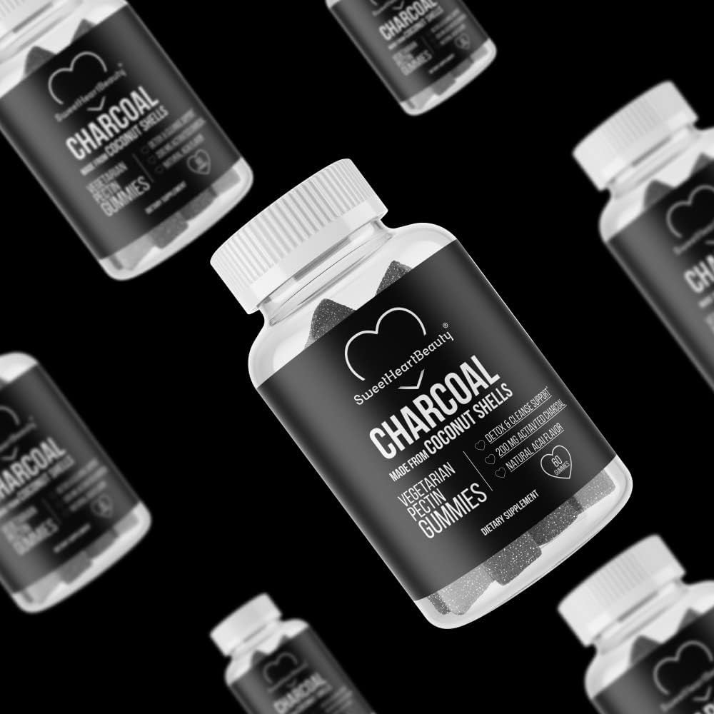 Activated Charcoal Gummies - Natural Coconut Shell Charcoal Gummy Supplements Fo