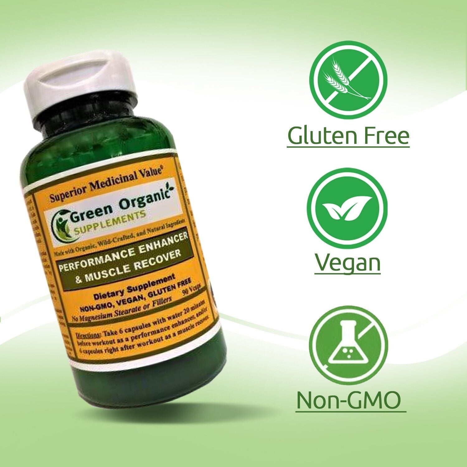 Green Organic Supplements' Muscle Recover & Performance Enhancer