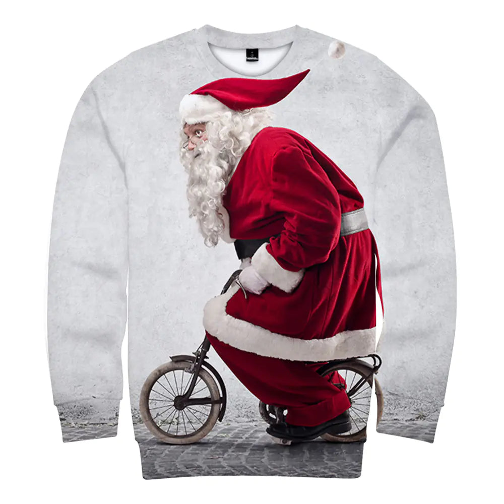 2019 3D Printed Long Sleeve Christmas Sweatshirt