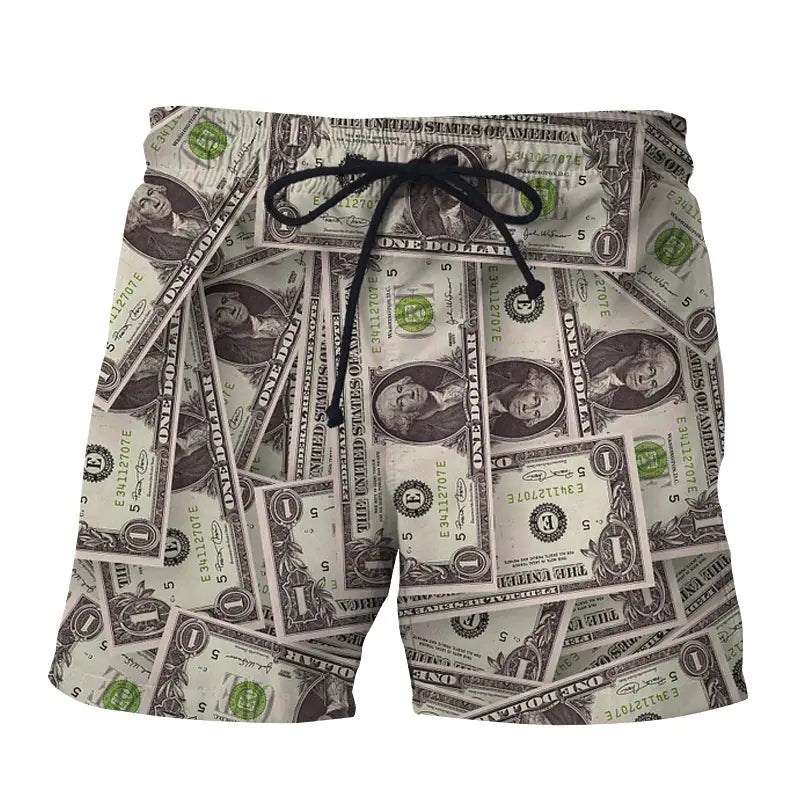 Men's Trendy Retro 3D Coin Beach Pants