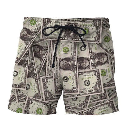 Men's Trendy Retro 3D Coin Beach Pants