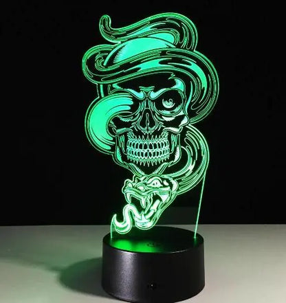 3D Skull Night Light