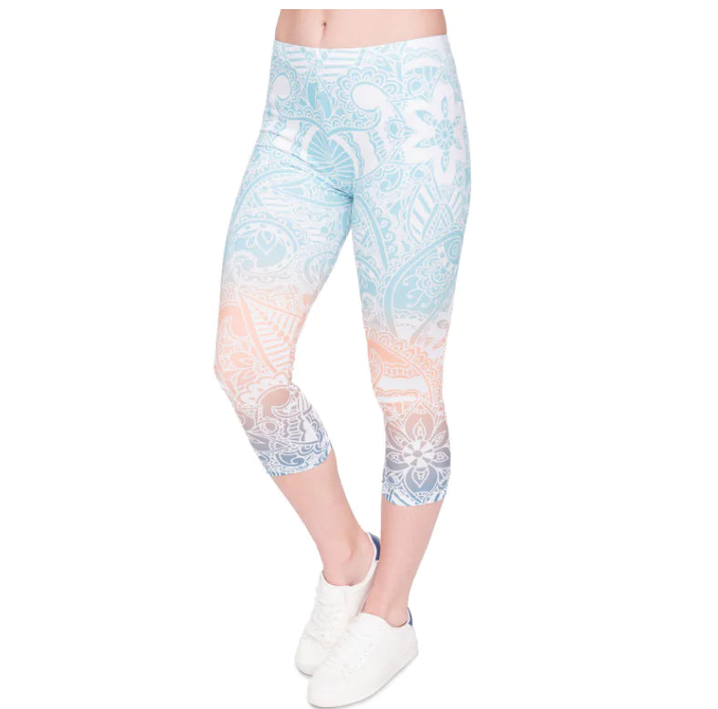 3D Digital Print Women's Capri Leggings