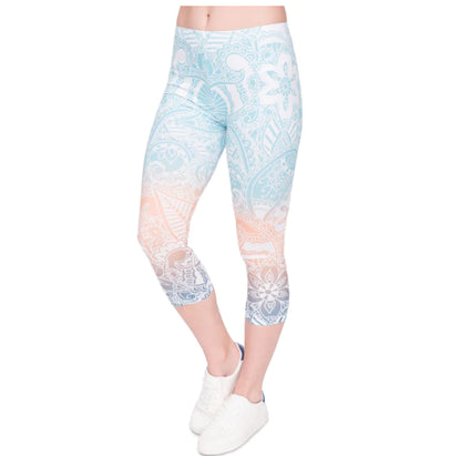 3D Digital Print Women's Capri Leggings