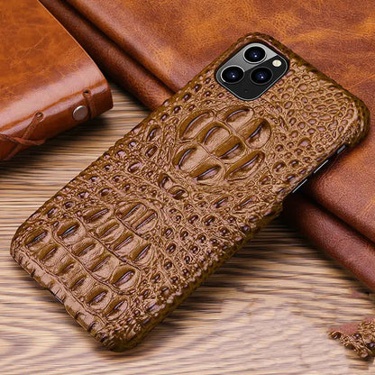 Apple-Compatible Relief 3D Head Leather Case