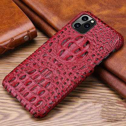 Apple-Compatible Relief 3D Head Leather Case
