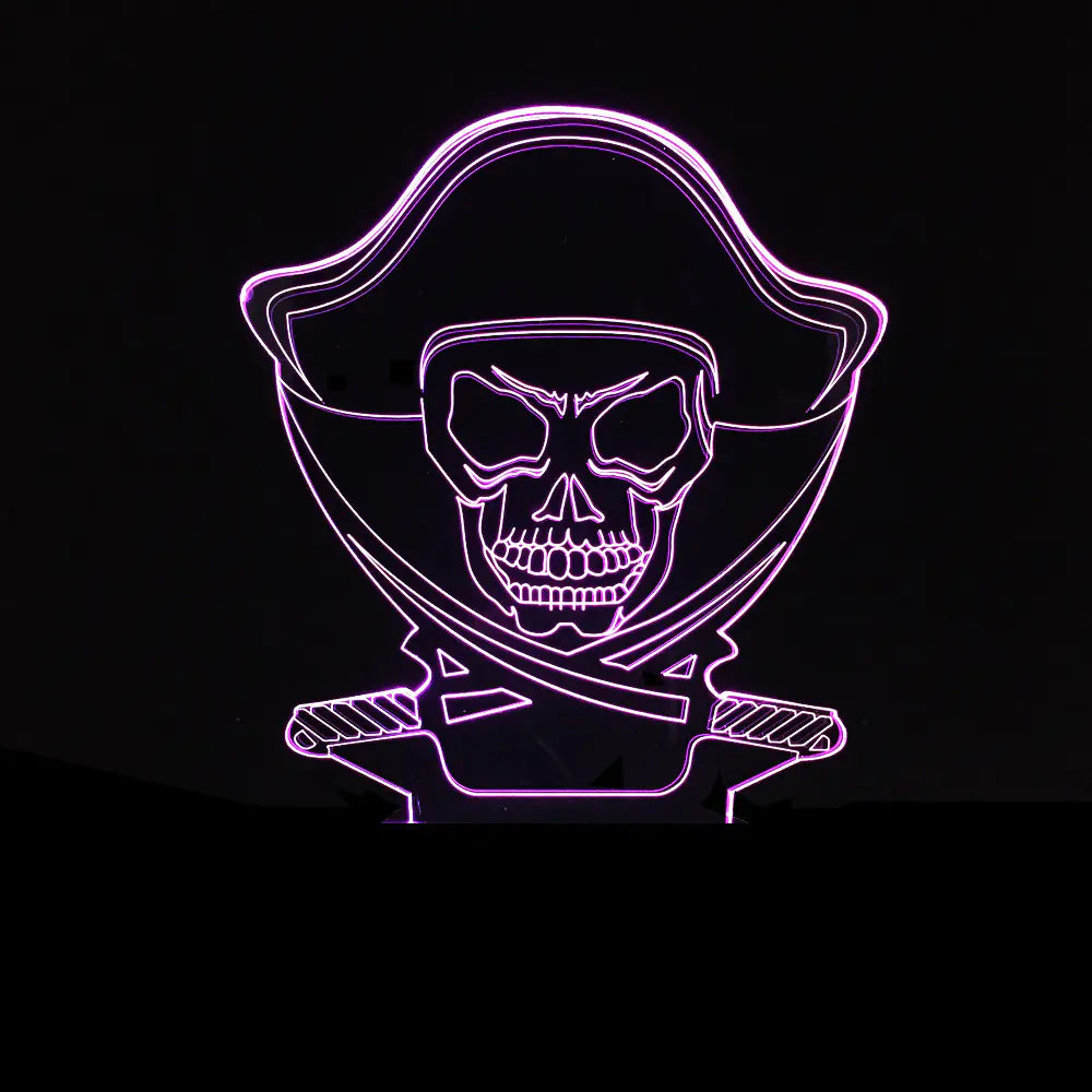 3D Skull Night Light