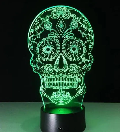 3D Skull Night Light