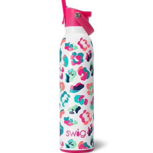 Swig Life 20oz Insulated Water Bottle Travel Water Bottle with Straw and Lid Cup Holder Friendly Water Bottles Stainless Steel Water Bottle 20 oz Tumbler Reusable Water Bottle (Party Animal)