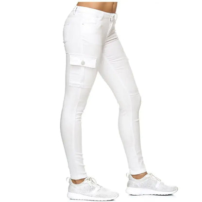 Women's Skinny Pants with 3D Side Pockets