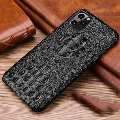 Apple-Compatible Relief 3D Head Leather Case